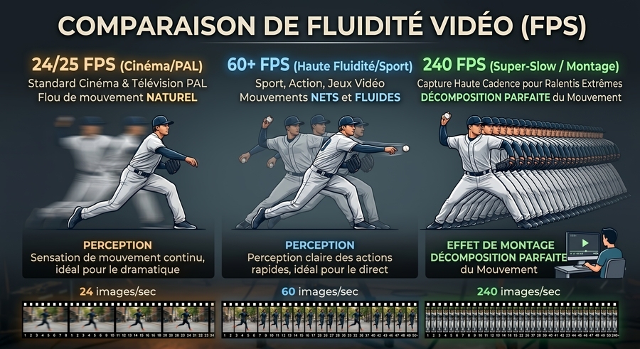 comparatif 24fps vs 60fps vs 240 fps