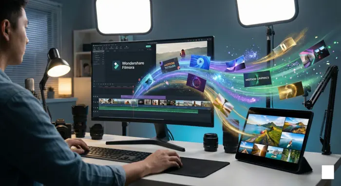 Wondershare Filmora 2026, l'alternative intuitive et créative à Premiere Pro pour les créateurs.